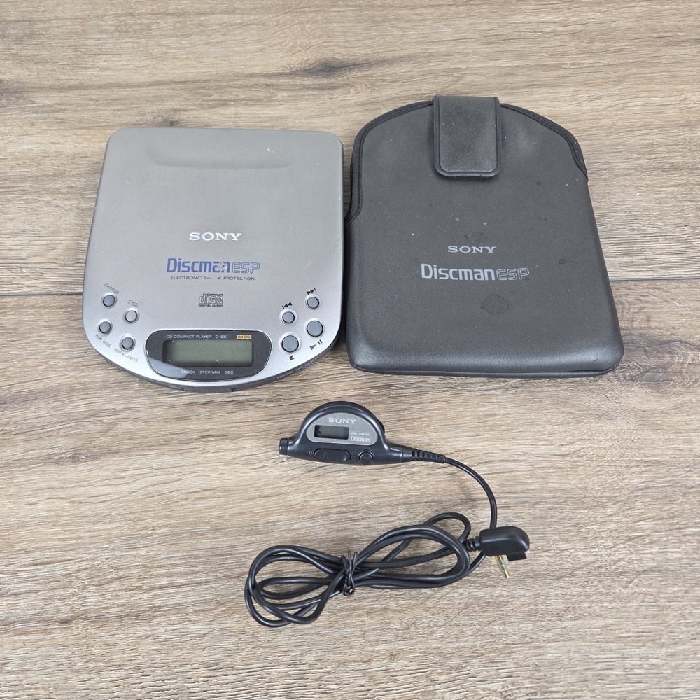Sony Discman ESP D-330 Grey Portable Personal Compact Disc Player Tested Working